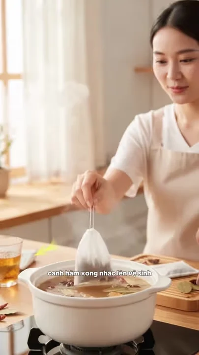 Túi lọc trà, gia vị hầm canh bằng vải không dệt