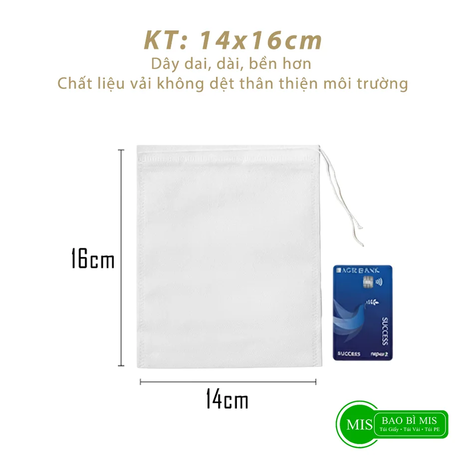Túi lọc 14x16cm - ảnh đúng kích thước 14x16cm
