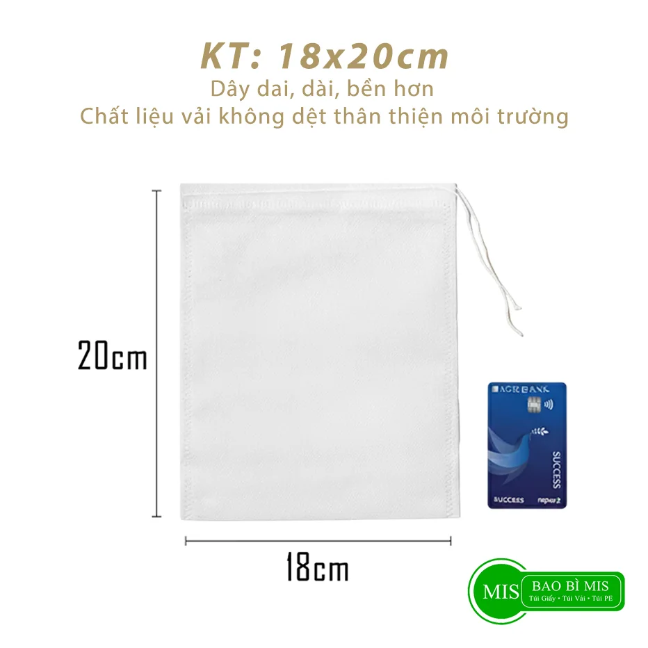 Túi lọc 18x20cm - ảnh đúng kích thước 18x20cm