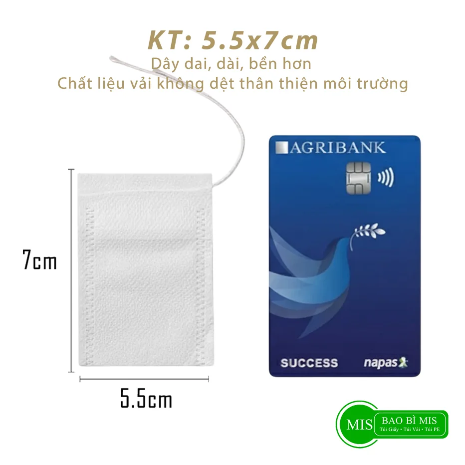 Túi lọc 5.5x7cm - ảnh đúng kích thước 5.5x7cm