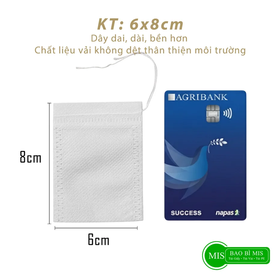 Túi lọc 6x8cm - ảnh đúng kích thước 6x8cm