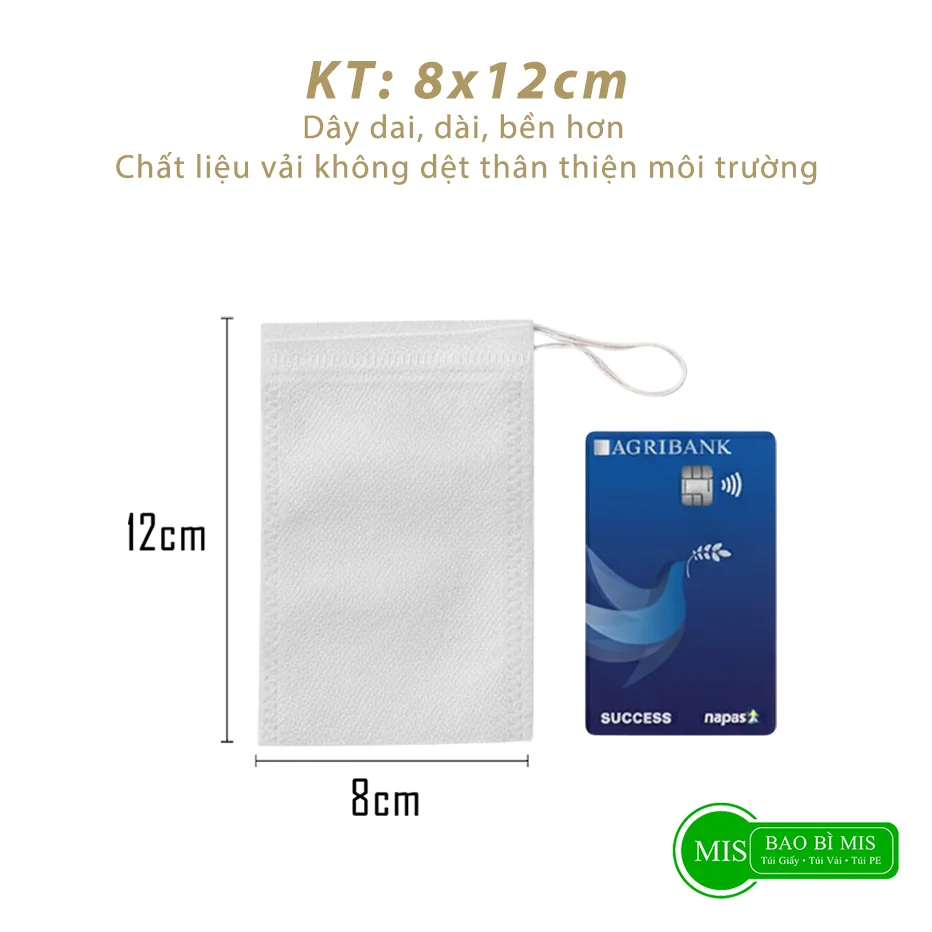 Túi lọc 8x12cm - ảnh đúng kích thước 8x12cm